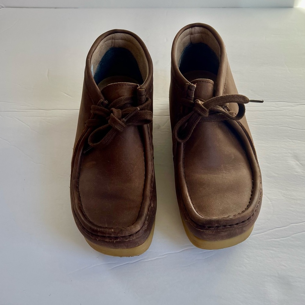 Clarks wallabee J Stinson high brown oily size 8 - Picture 3 of 6